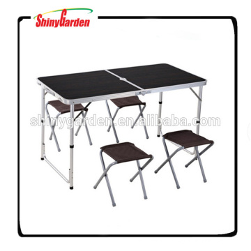 folding portable aluminium table and chair set
